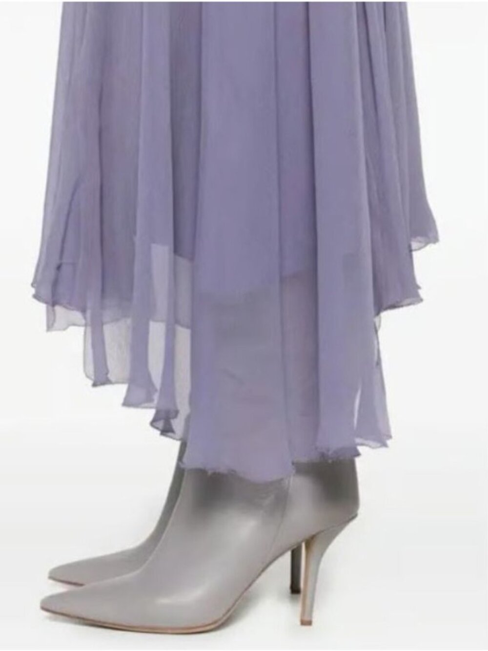 Polo Ralph Lauren Amla Midi Skirt in Lavender Purple 6 Womens Chiffon - Picture 12 of 14